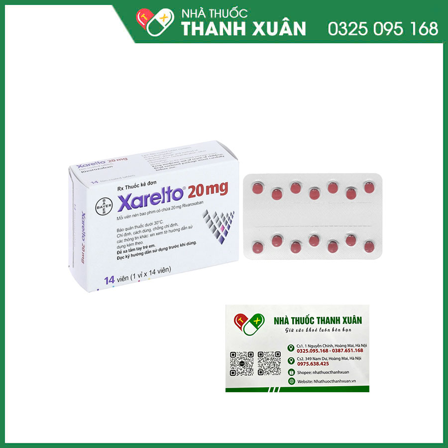 Xarelto 20mg thuốc dự phòng đột quỵ và thuyên tắc mạch toàn thân